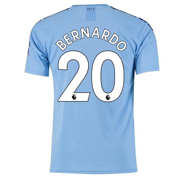 Camiseta Manchester City NO.20 Bernardo Replica Primera Ropa 2019/20 Azul